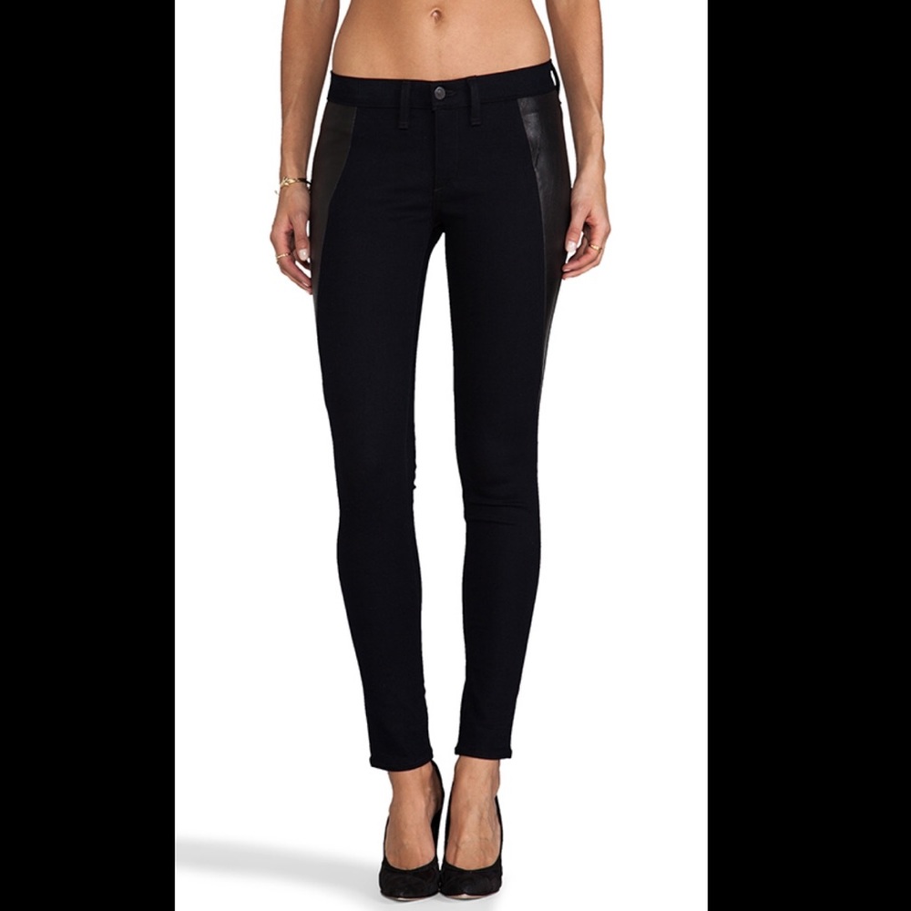 Rag&Bone jeans with leather insert